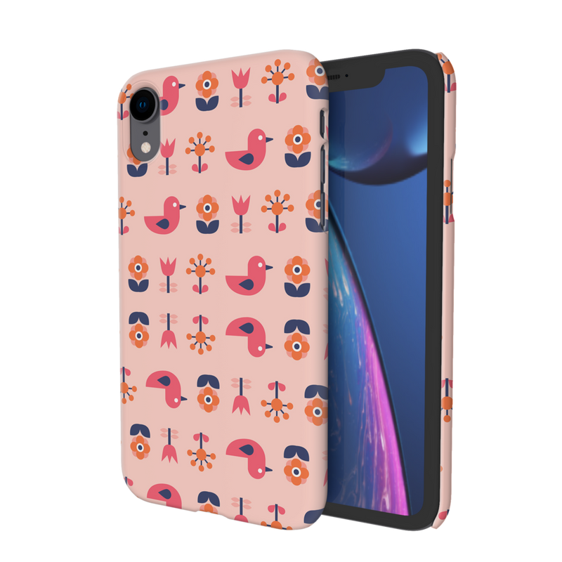 Duck and florals Printed Slim Cases and Cover for iPhone XR