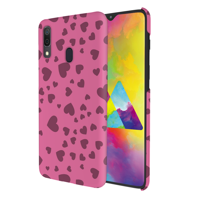 Pink Hearts Printed Slim Cases and Cover for Galaxy A20