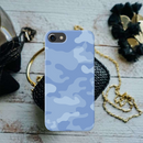 Blue and White Camouflage Printed Slim Cases and Cover for iPhone 7