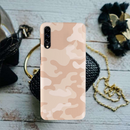 Cream and White Camouflage Printed Slim Cases and Cover for Galaxy A50