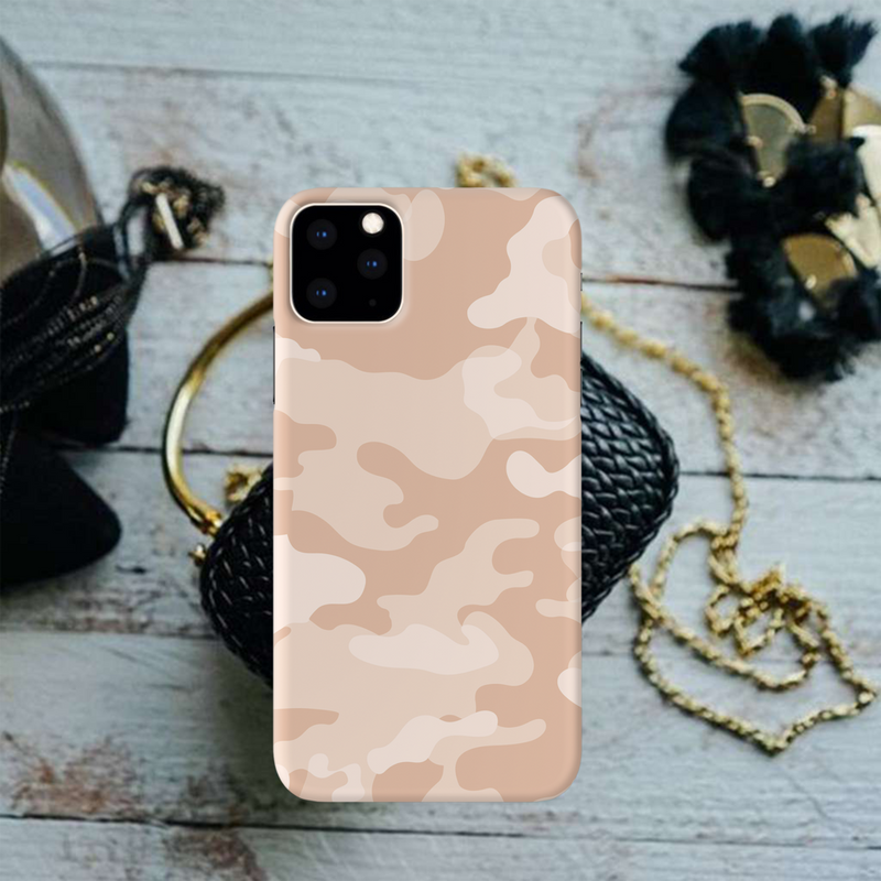 Cream and White Camouflage Printed Slim Cases and Cover for iPhone 11 Pro