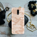 Cream and White Camouflage Printed Slim Cases and Cover for OnePlus 7