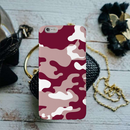 Maroon and White Camouflage Printed Slim Cases and Cover for iPhone 6 Plus