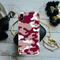 Maroon and White Camouflage Printed Slim Cases and Cover for iPhone XS Max