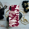 Maroon and White Camouflage Printed Slim Cases and Cover for Galaxy A50S