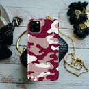 Maroon and White Camouflage Printed Slim Cases and Cover for iPhone 11 Pro Max