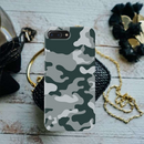 Olive Green and White Camouflage Printed Slim Cases and Cover for iPhone 7 Plus