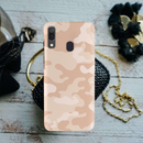 Cream and White Camouflage Printed Slim Cases and Cover for Galaxy A20