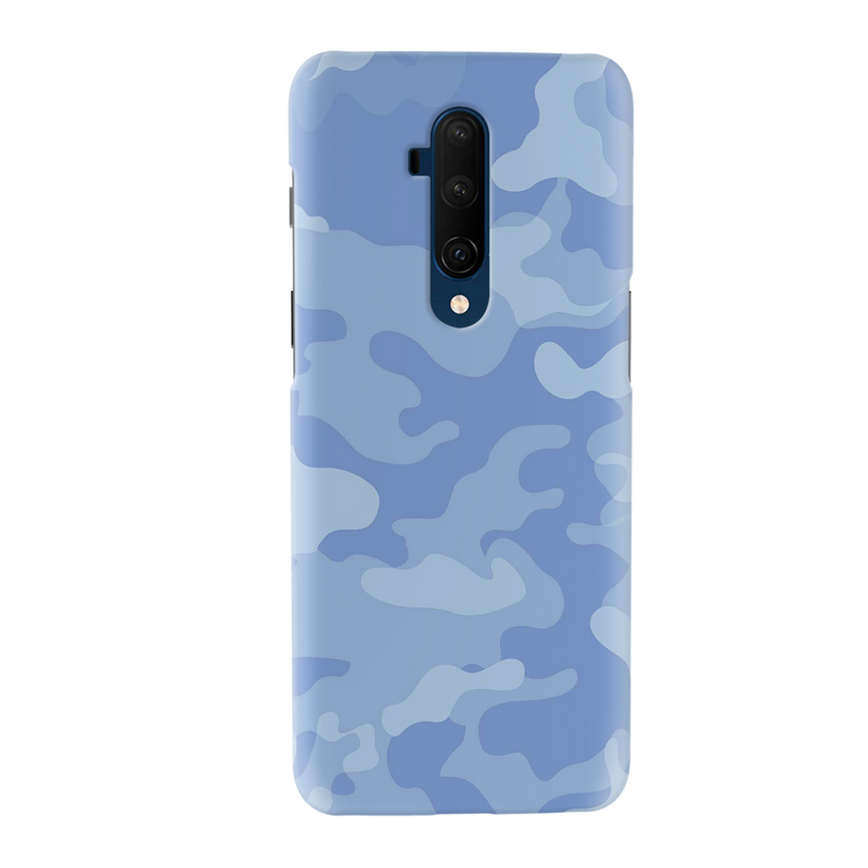 Blue and White Camouflage Printed Slim Cases and Cover for OnePlus 7T Pro