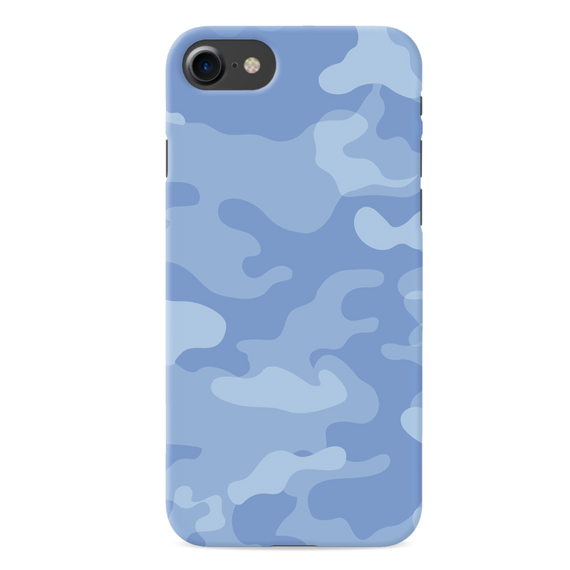 Blue and White Camouflage Printed Slim Cases and Cover for iPhone 7