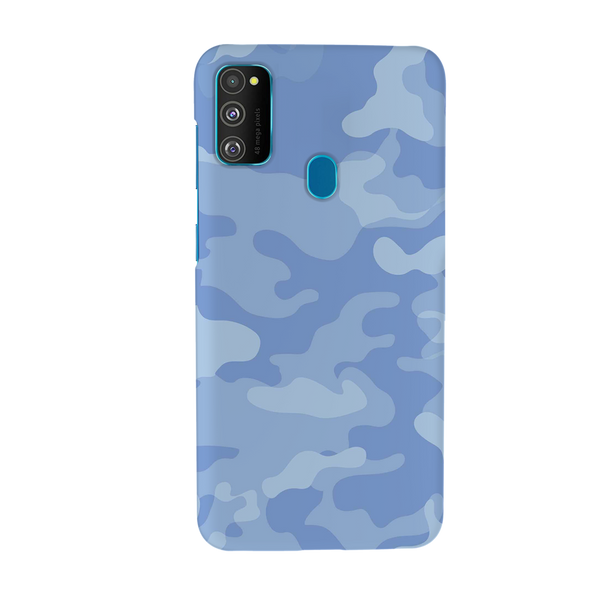 Blue and White Camouflage Printed Slim Cases and Cover for Galaxy M30S