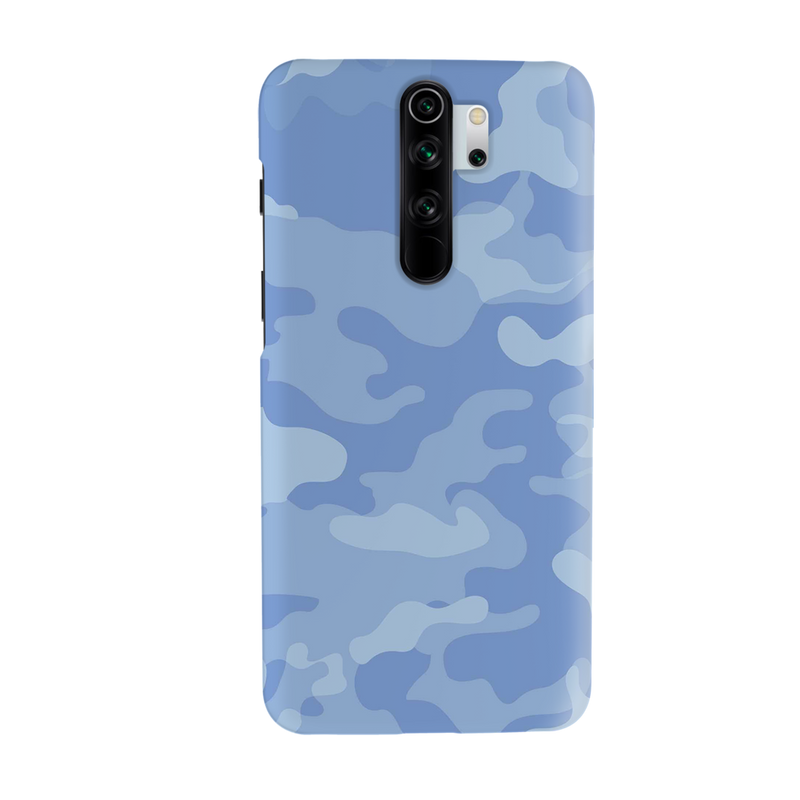 Blue and White Camouflage Printed Slim Cases and Cover for Redmi Note 8 Pro