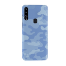 Blue and White Camouflage Printed Slim Cases and Cover for Galaxy A20S