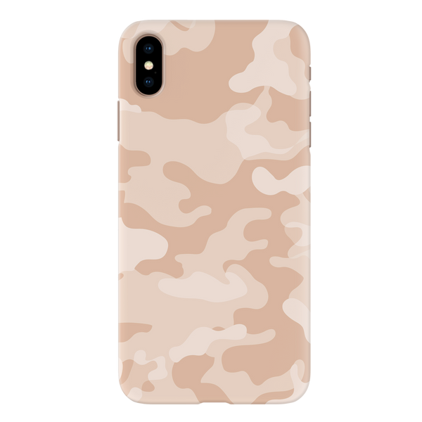 Cream and White Camouflage Printed Slim Cases and Cover for iPhone XS Max