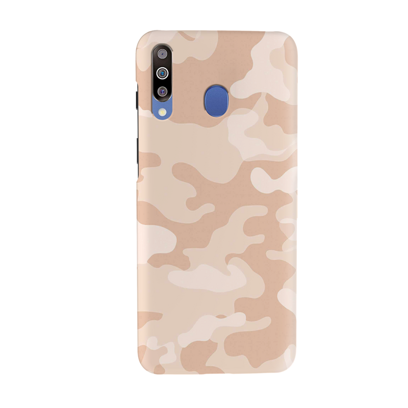 Cream and White Camouflage Printed Slim Cases and Cover for Galaxy M30