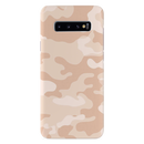 Cream and White Camouflage Printed Slim Cases and Cover for Galaxy S10