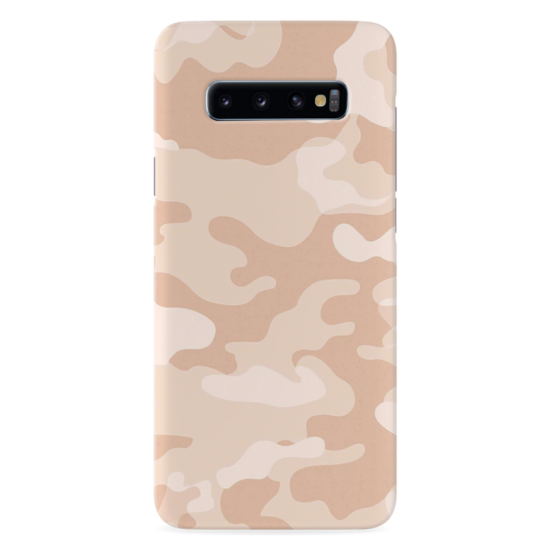 Cream and White Camouflage Printed Slim Cases and Cover for Galaxy S10