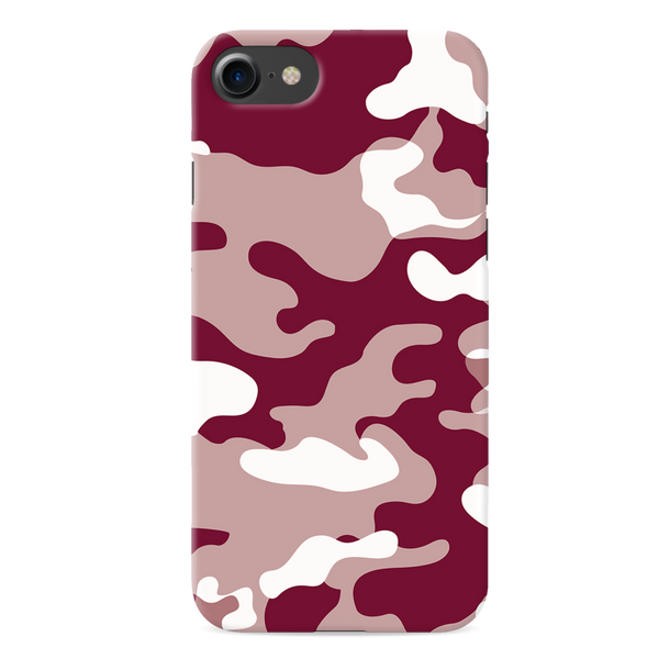 Maroon and White Camouflage Printed Slim Cases and Cover for iPhone 7