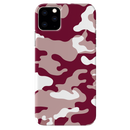 Maroon and White Camouflage Printed Slim Cases and Cover for iPhone 11 Pro Max