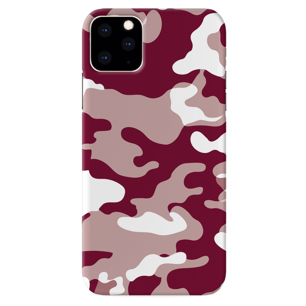 Maroon and White Camouflage Printed Slim Cases and Cover for iPhone 11 Pro Max