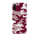 Maroon and White Camouflage Printed Slim Cases and Cover for Galaxy A50S