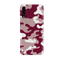 Maroon and White Camouflage Printed Slim Cases and Cover for Galaxy A50S