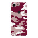 Maroon and White Camouflage Printed Slim Cases and Cover for Pixel 3 XL