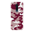 Maroon and White Camouflage Printed Slim Cases and Cover for OnePlus 7T Pro