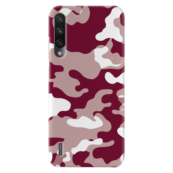 Maroon and White Camouflage Printed Slim Cases and Cover for Redmi A3