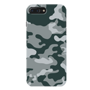 Olive Green and White Camouflage Printed Slim Cases and Cover for iPhone 8 Plus