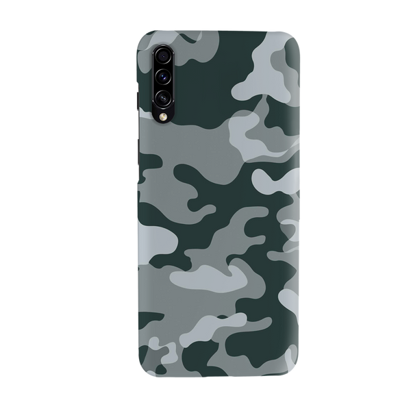 Olive Green and White Camouflage Printed Slim Cases and Cover for Galaxy A50
