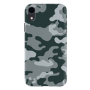 Olive Green and White Camouflage Printed Slim Cases and Cover for iPhone XR