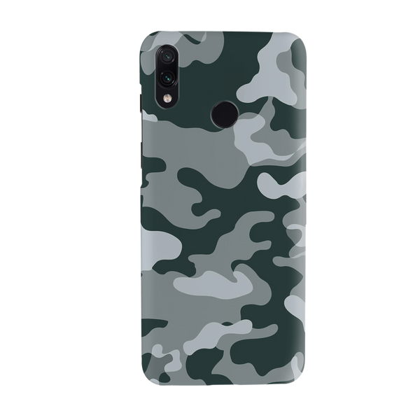 Olive Green and White Camouflage Printed Slim Cases and Cover for Redmi Note 7 Pro