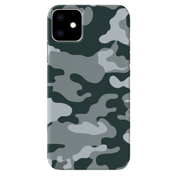 Olive Green and White Camouflage Printed Slim Cases and Cover for iPhone 11