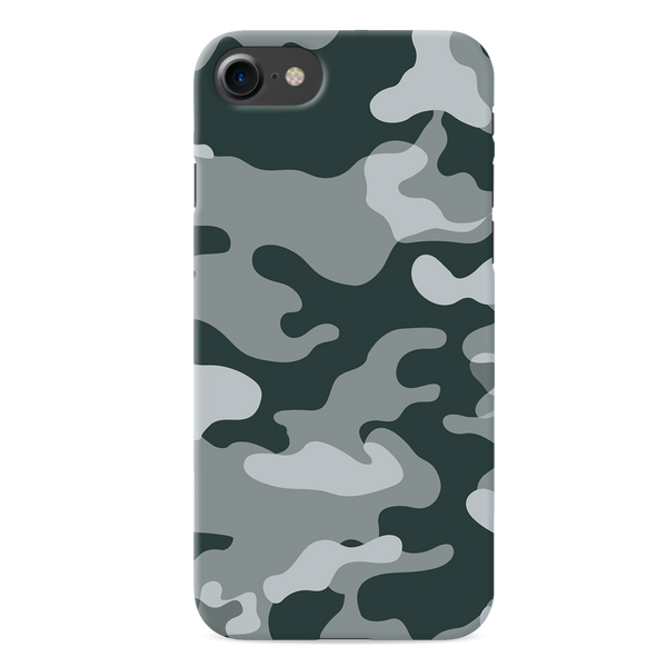 Olive Green and White Camouflage Printed Slim Cases and Cover for iPhone 7