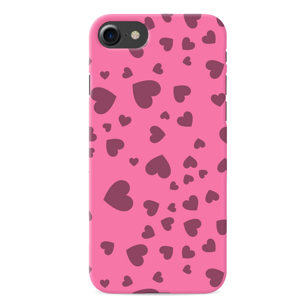 Pink Hearts Printed Slim Cases and Cover for iPhone 7