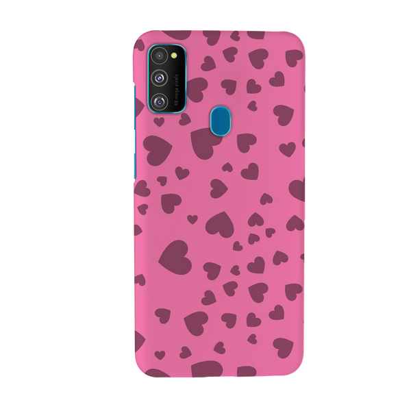 Pink Hearts Printed Slim Cases and Cover for Galaxy M30S