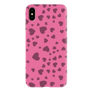 Pink Hearts Printed Slim Cases and Cover for iPhone XS Max