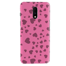 Pink Hearts Printed Slim Cases and Cover for OnePlus 7