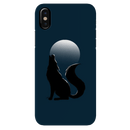 Wolf howling Printed Slim Cases and Cover for iPhone XS