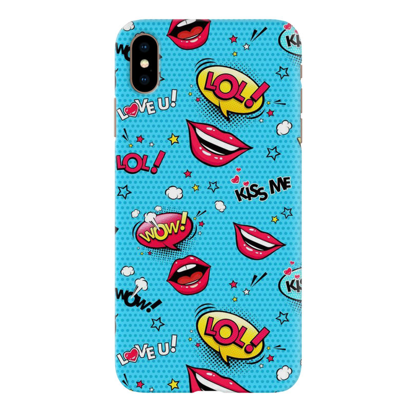 Kiss me Printed Slim Cases and Cover for iPhone XS Max