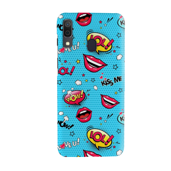 Kiss me Printed Slim Cases and Cover for Galaxy A20