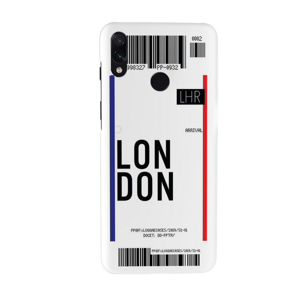 London Ticket Printed Slim Cases and Cover for Redmi Note 7 Pro