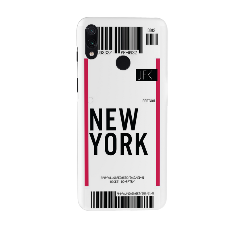 New York ticket Printed Slim Cases and Cover for Redmi Note 7 Pro