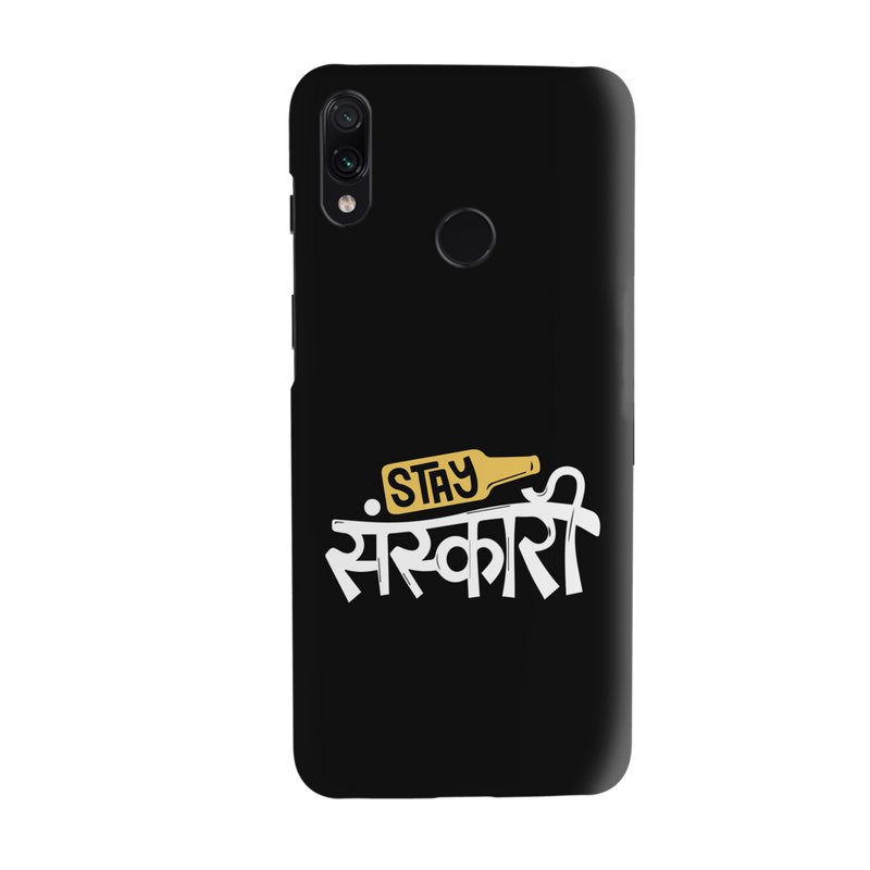 Stay Sanskari Printed Slim Cases and Cover for Redmi Note 7 Pro