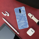 Blue and White Camouflage Printed Slim Cases and Cover for OnePlus 7