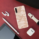 Cream and White Camouflage Printed Slim Cases and Cover for Galaxy A50