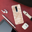 Cream and White Camouflage Printed Slim Cases and Cover for OnePlus 7T Pro