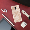 Cream and White Camouflage Printed Slim Cases and Cover for OnePlus 7