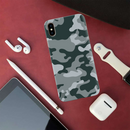 Olive Green and White Camouflage Printed Slim Cases and Cover for iPhone XS Max